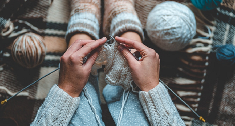 mindfulness knitting